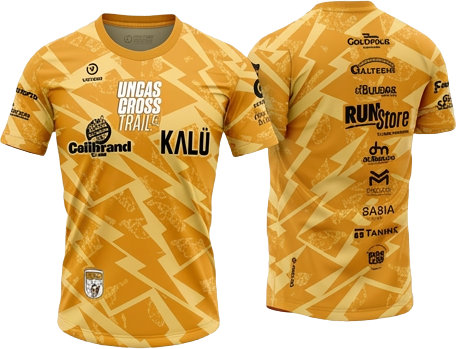Remera oficial Uncas Cross Trail, frente y espalda